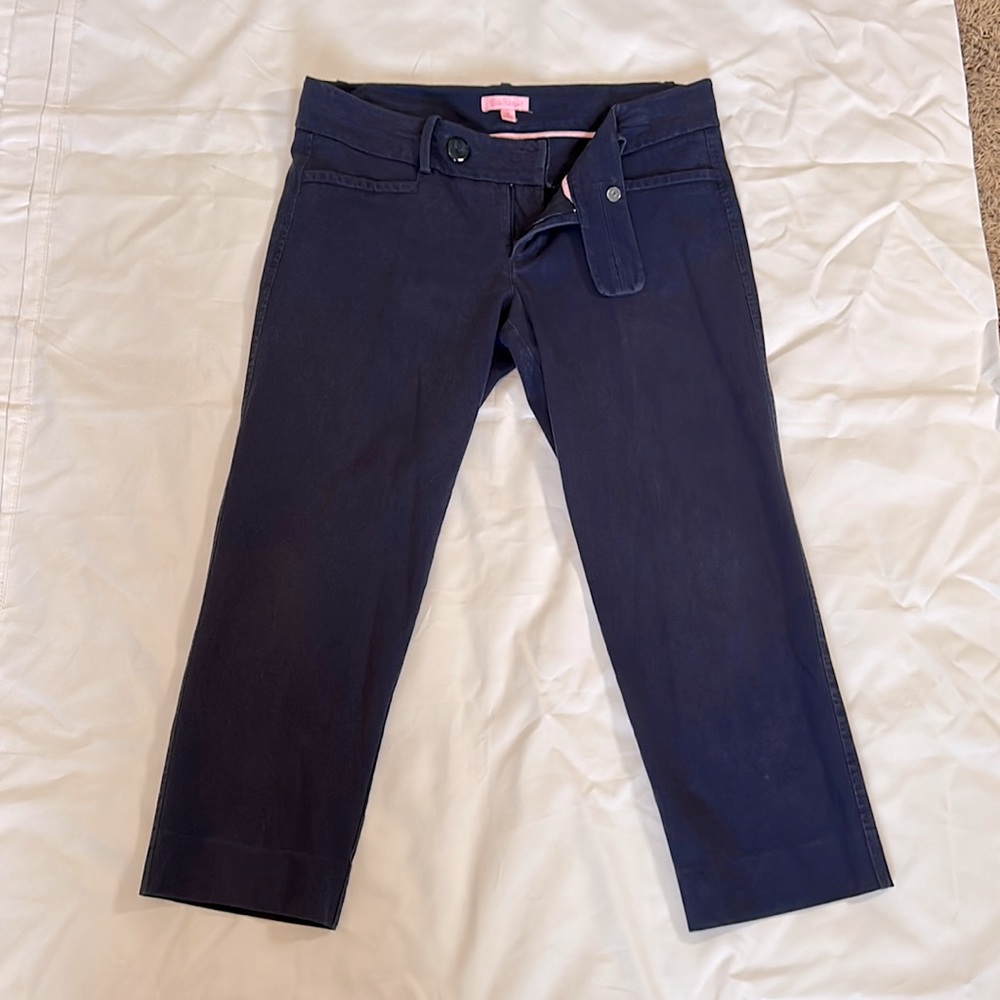 Lilly Pulitzer navy blue cropped pants